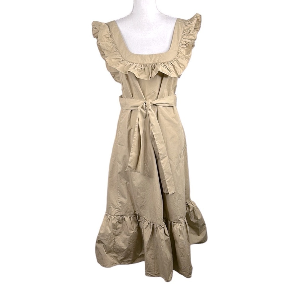 Urban Outfitters Khaki Milk Maid Front Tie Midi Dress Size‎ Small New with tags